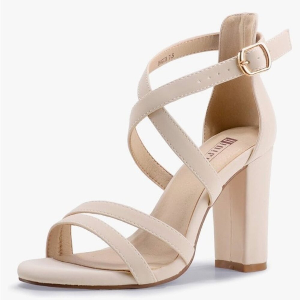 Women's Chunky Heel Sandal Strappy Open Toe Ankle Strap